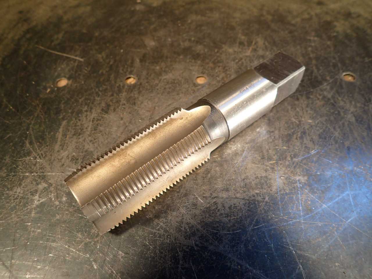 1-5/16" -12 N Hand Thread Tap: 4-Flute, 2-1/2" Long Flutes, GH-4 HS, Poland - MACHINING ACCESSORIES & TOOLING
