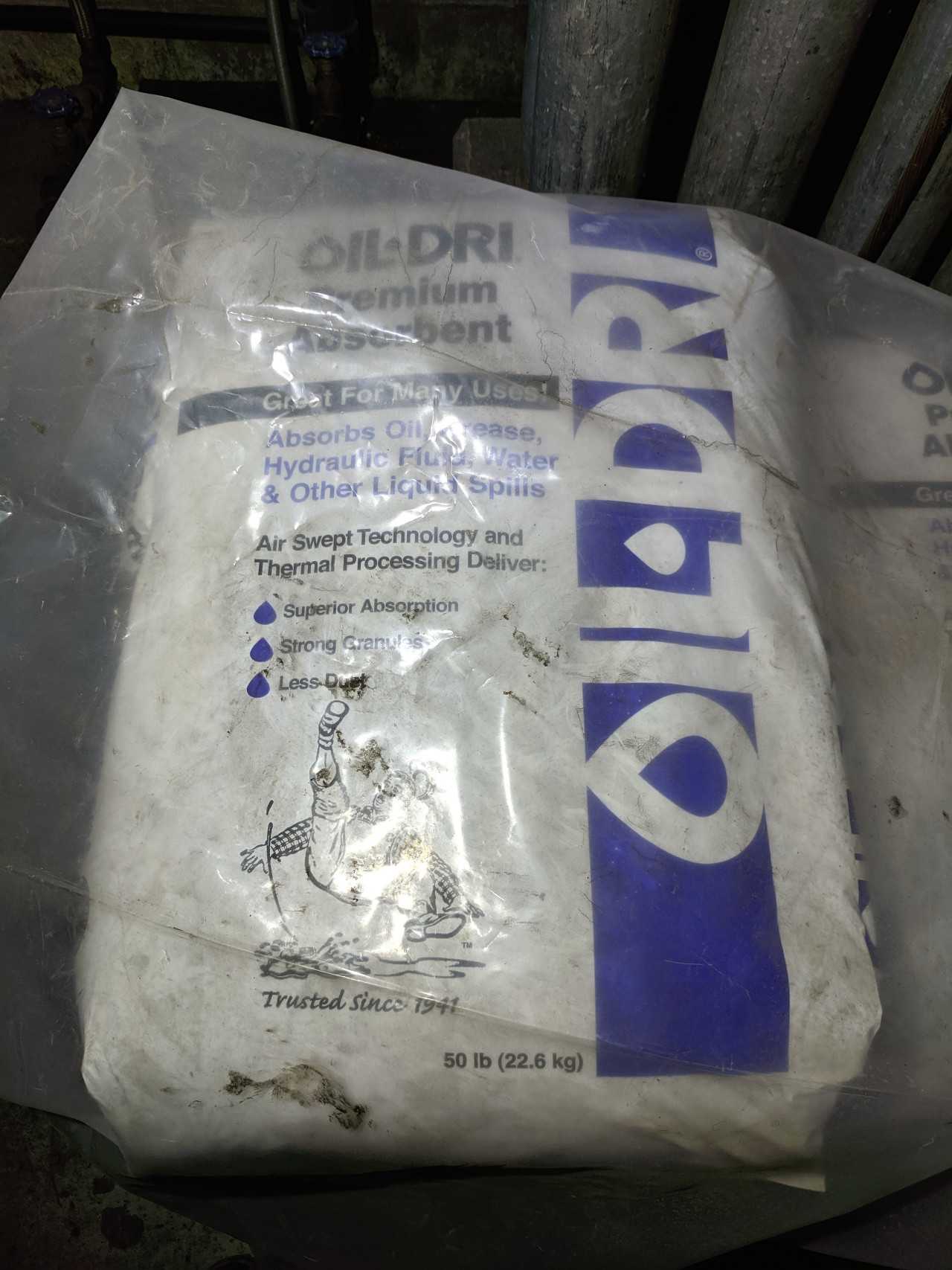 PALLET OF OIL-DRI OIL ABSORBENT - SAFETY EQUIPMENT