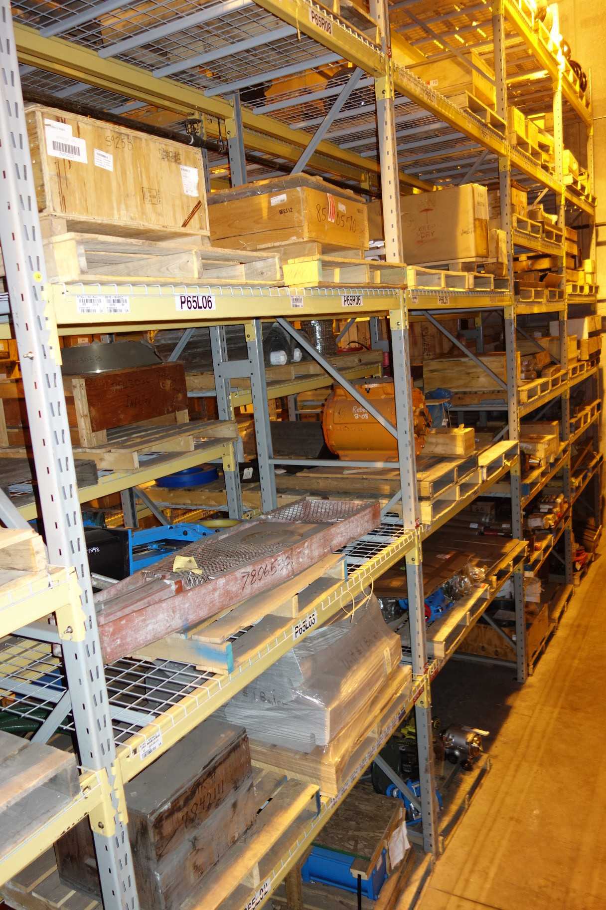 CONTENTS OF 2 UPRIGHT RACKING SECTIONS, VALVES - VALVES