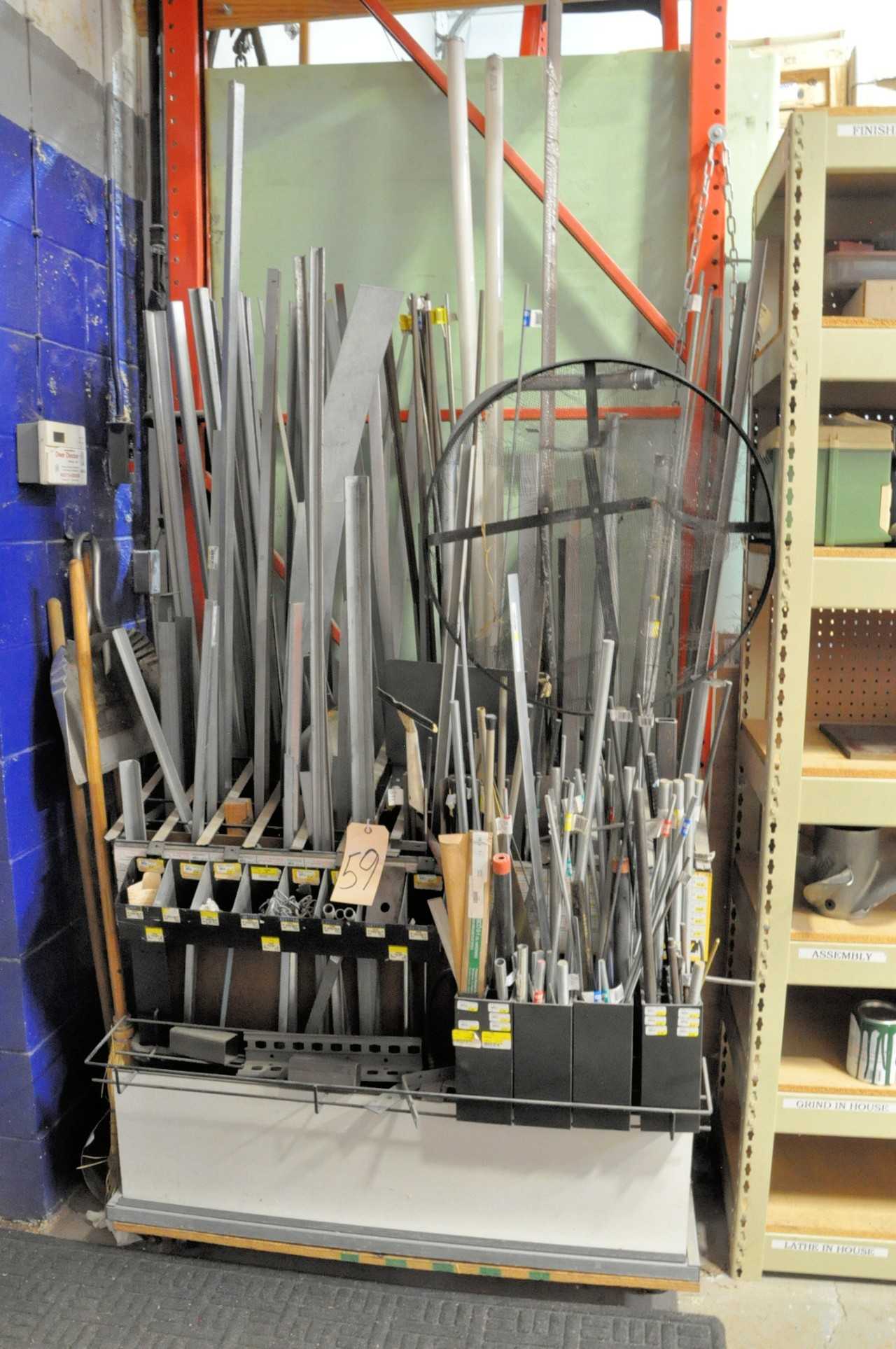 Lot-Various Metal Stock with Stand