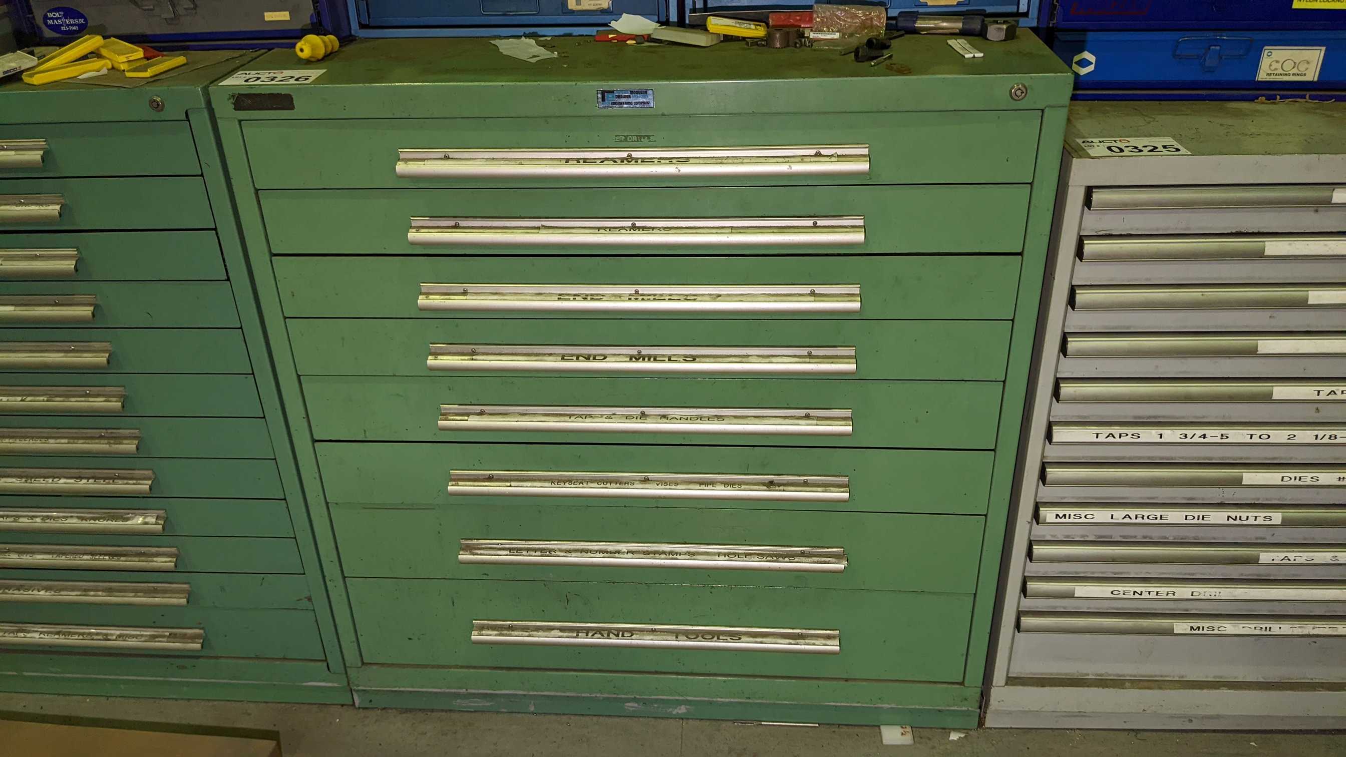 RACK ENGINEERING COMPANY 8 DRAWER TOOL CHEST WITH CONTENTS - WORKHOLDING
