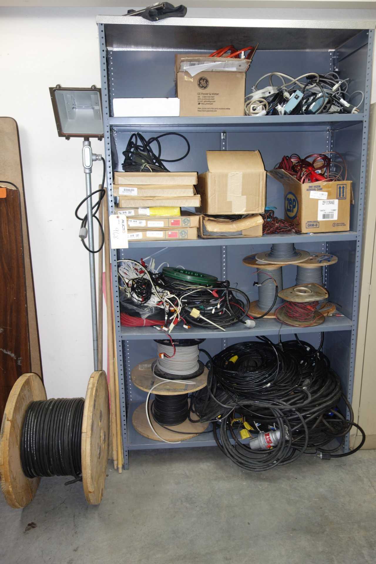 Lot of Assorted Industrial Cables, Wires, and Wire Spools - ELECTRICAL COMPONENTS
