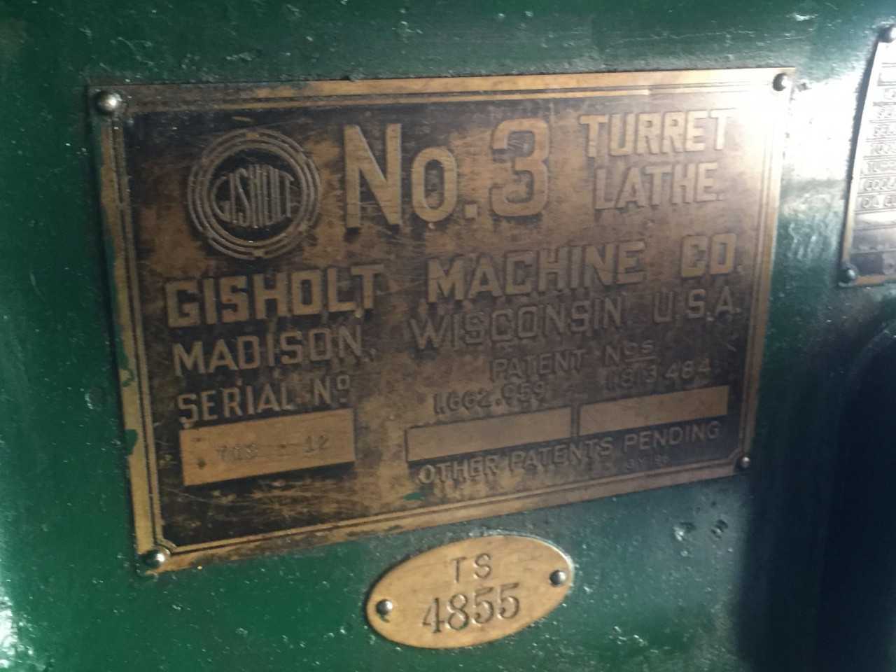 Gisholt No.3 Turret Lathe - LATHES