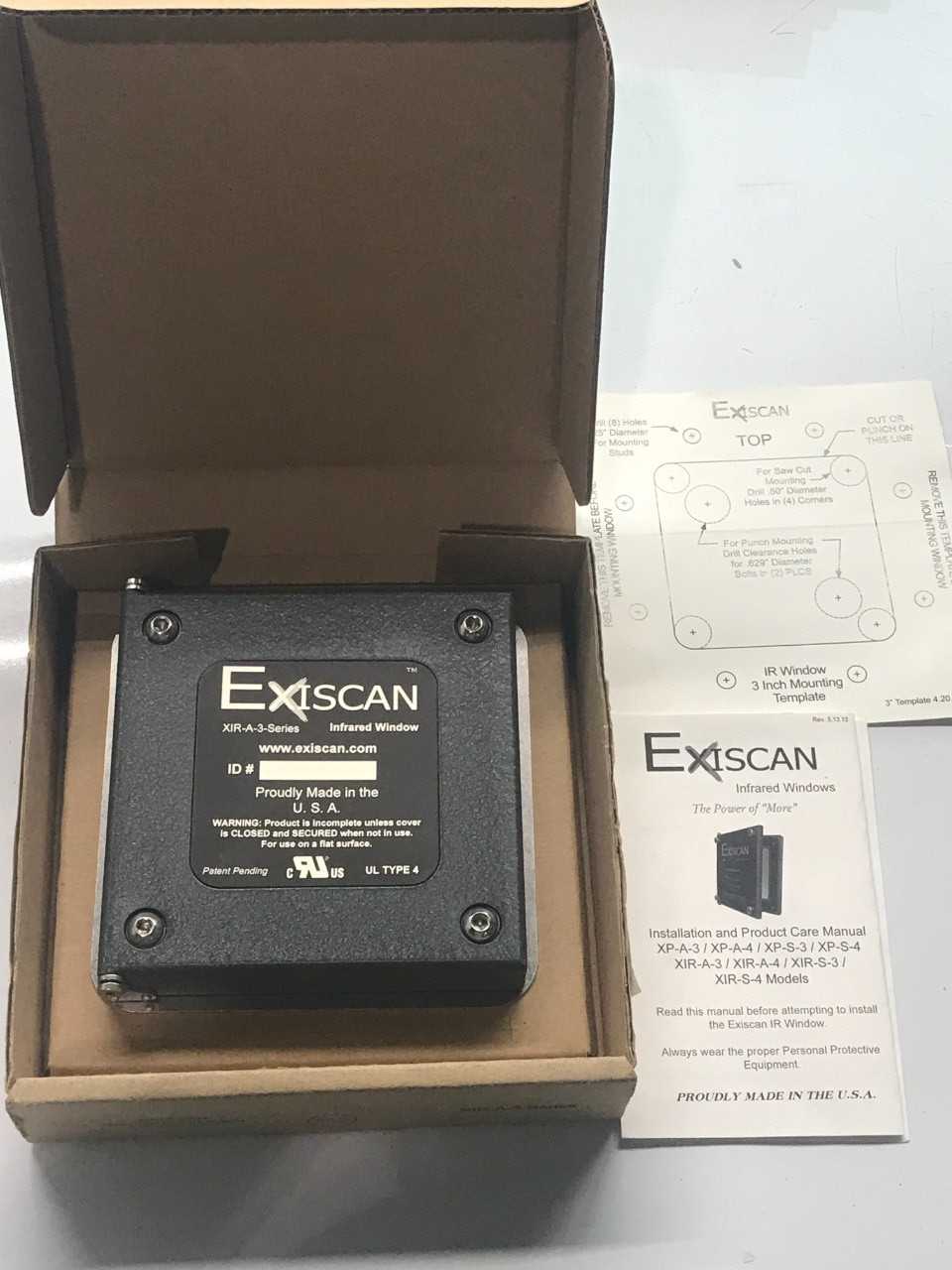 EXISCAN INFRARED WINDOW XIR-A-3-SERIES (QTY3) - MISCELLANEOUS