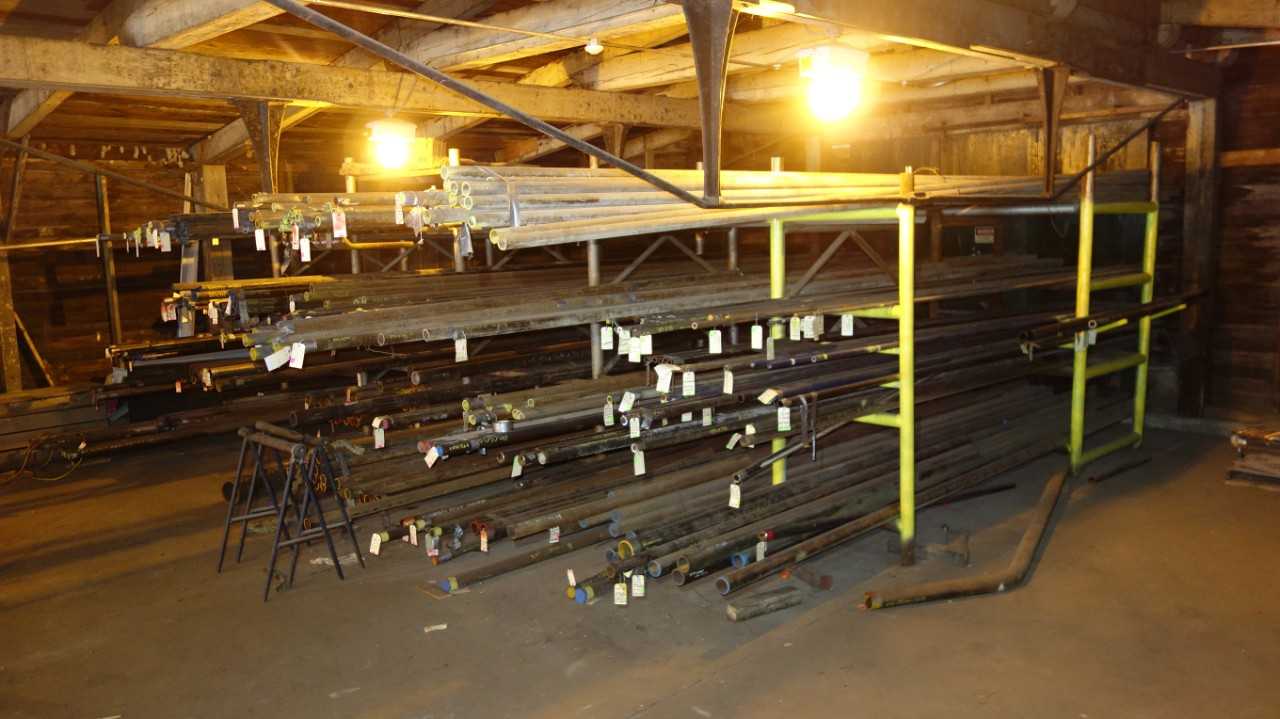 CONTENTS OF RACKING, ASSORTED STEEL BOILER TUBING, TUBES - MISCELLANEOUS