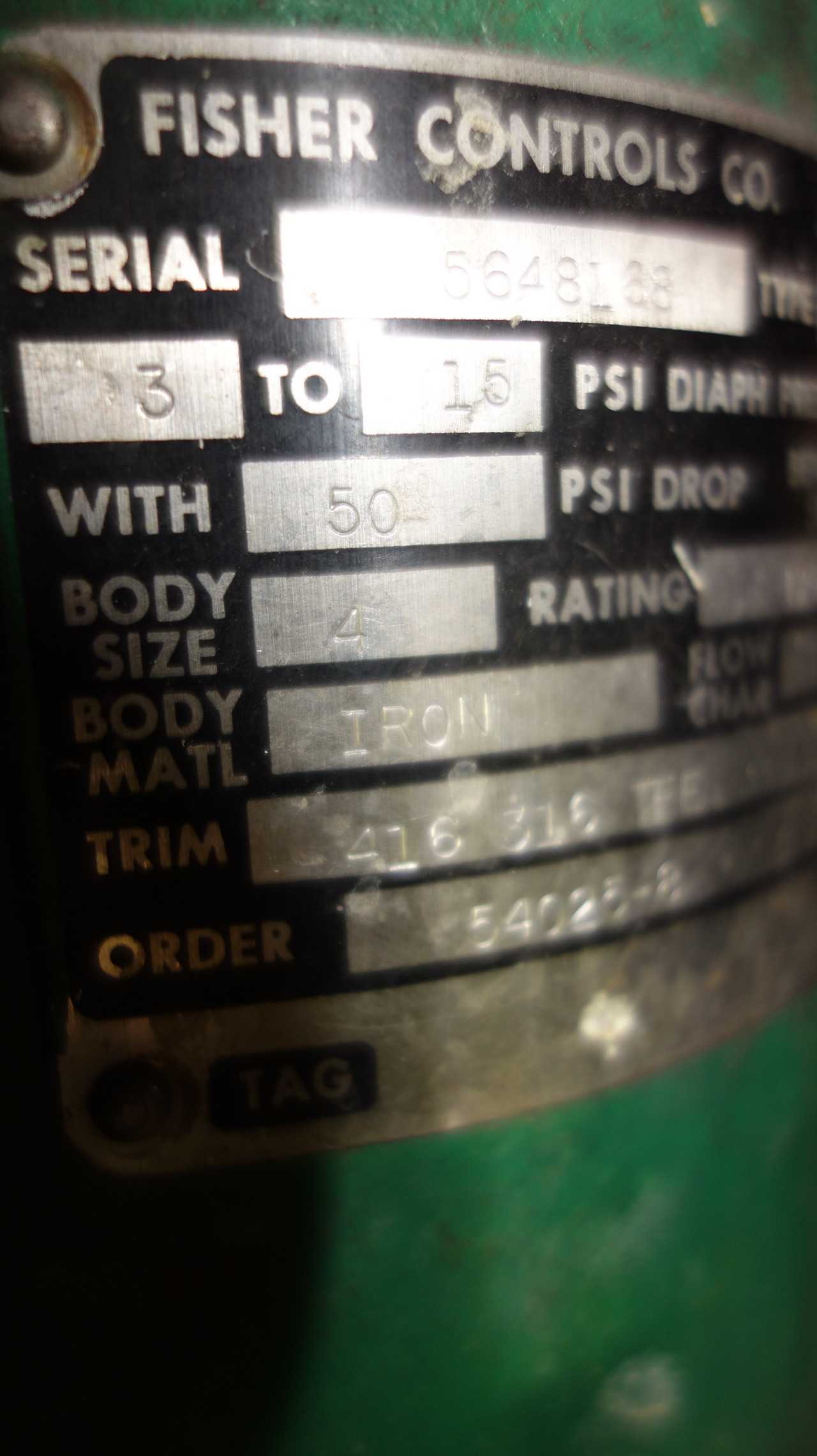 FISHER 4IN ET-667 125 IRON CONTROL VALVE - MISCELLANEOUS