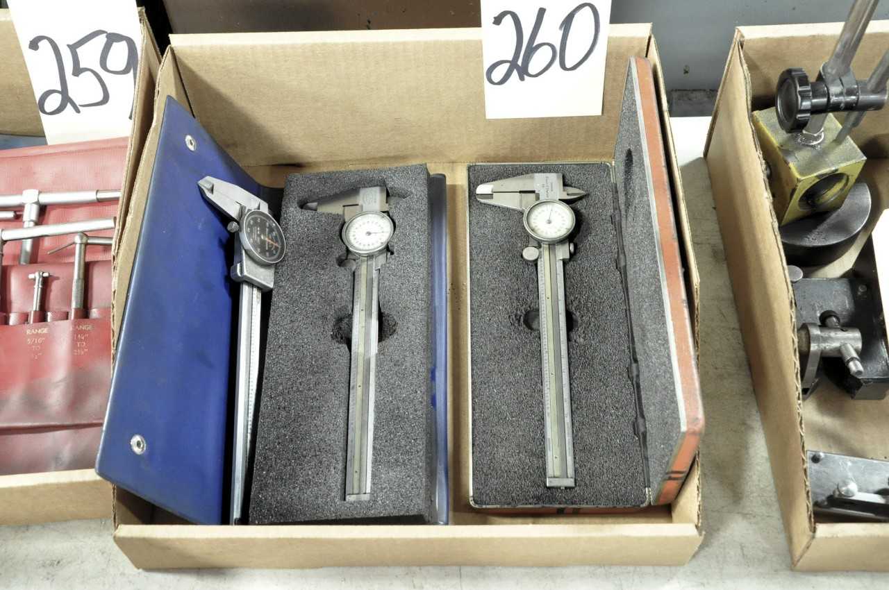 Lot 3 Asstd Dial Calipers in 1 Box - ELECTRIC POWER TOOLS