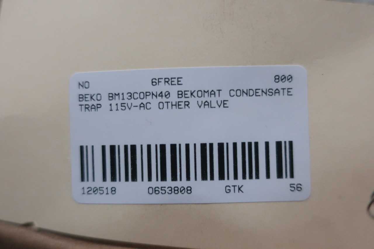 BEKO BM13COPN40 BEKOMAT CONDENSATE DRAIN 115V-AC OTHER PNEUMATIC TOOL - PNEUMATIC POWER TOOL