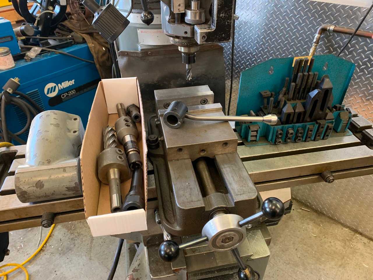Sharpe LMV Vertical CNC Knee Mill Right Angle Tool. 10 Misc tools, Vise, Vise Hold downs - CNC MACHINING CENTERS