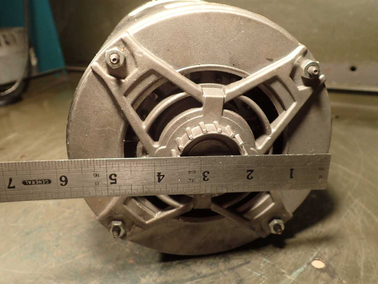 GE K1486 208-230/460V 3ph AC Condenser Fan Motor: 1140-RPM 56HZv 5/8" Shaft, NOS - ELECTRIC MOTORS