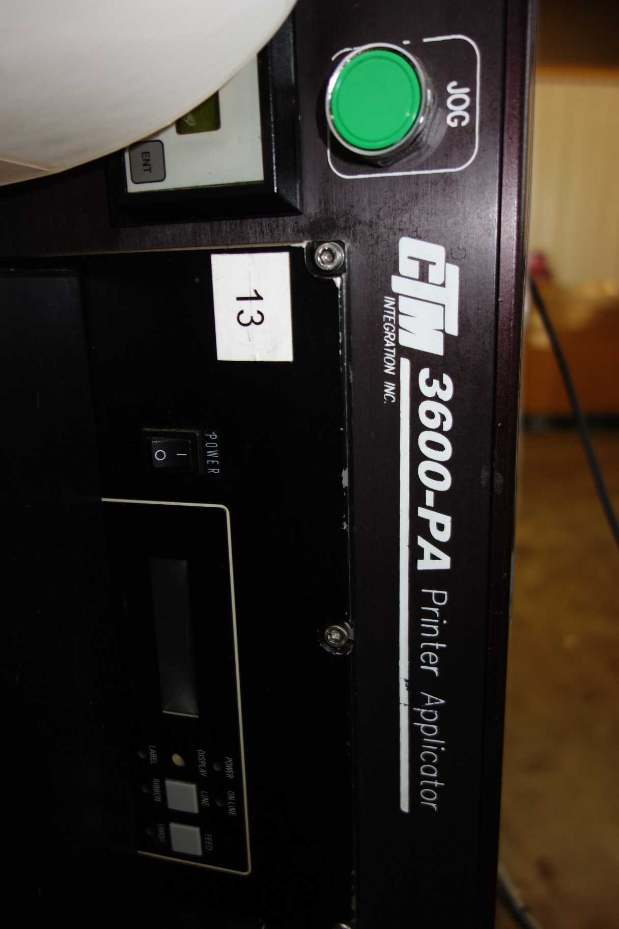 CTM 3600-PA LABEL PRINTER APPLICATOR - PACKAGING