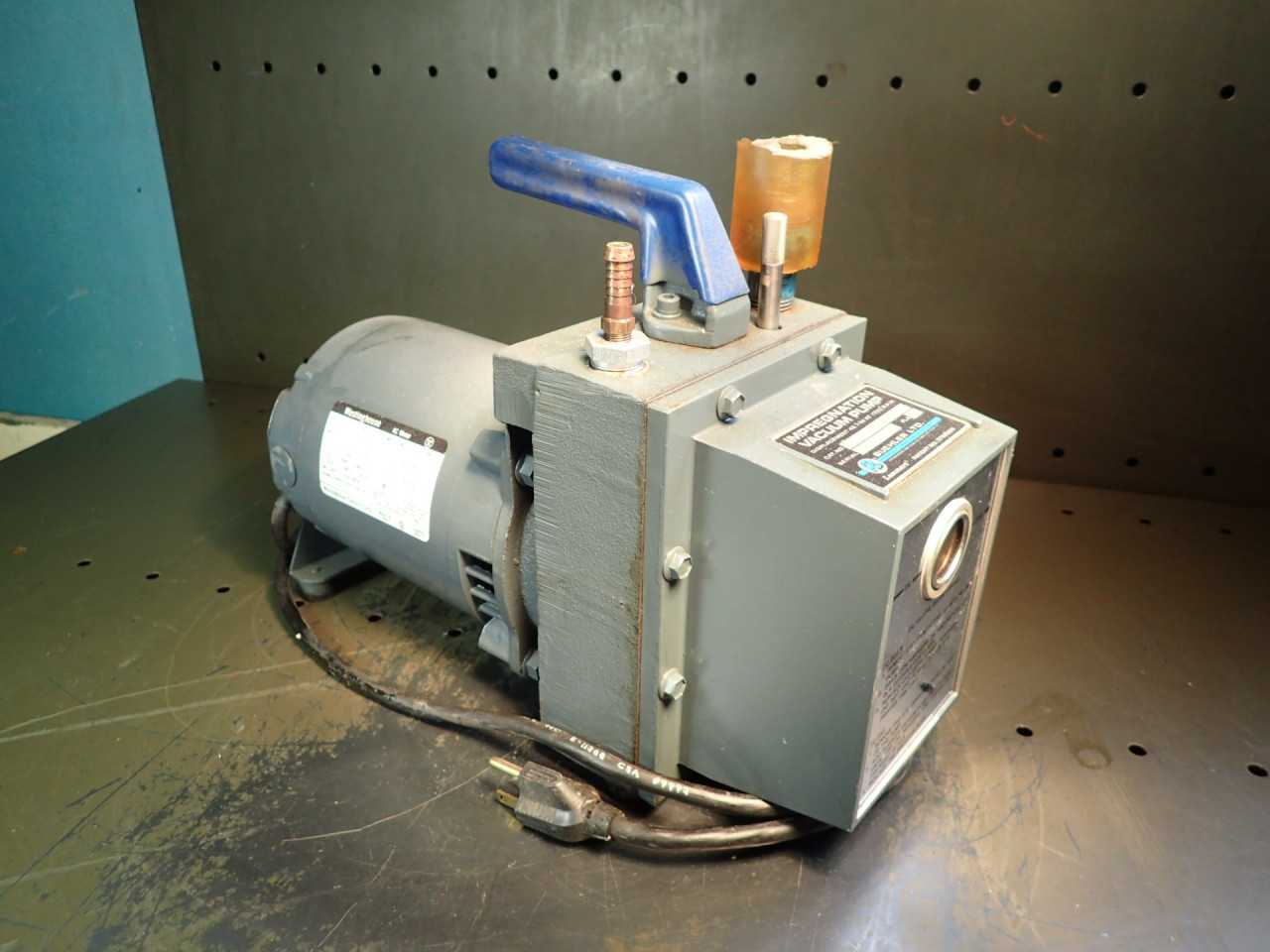 Buehler 20-2850 Impregnation Vacuum Pump: Westinghouse, 115V, 1/3HP, Motor - PUMPS