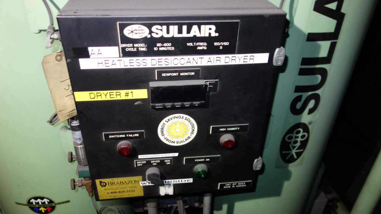 SULLAIR SD-600 HEATLESS DESICCANT AIR DRYER 120V - AIR DRYERS