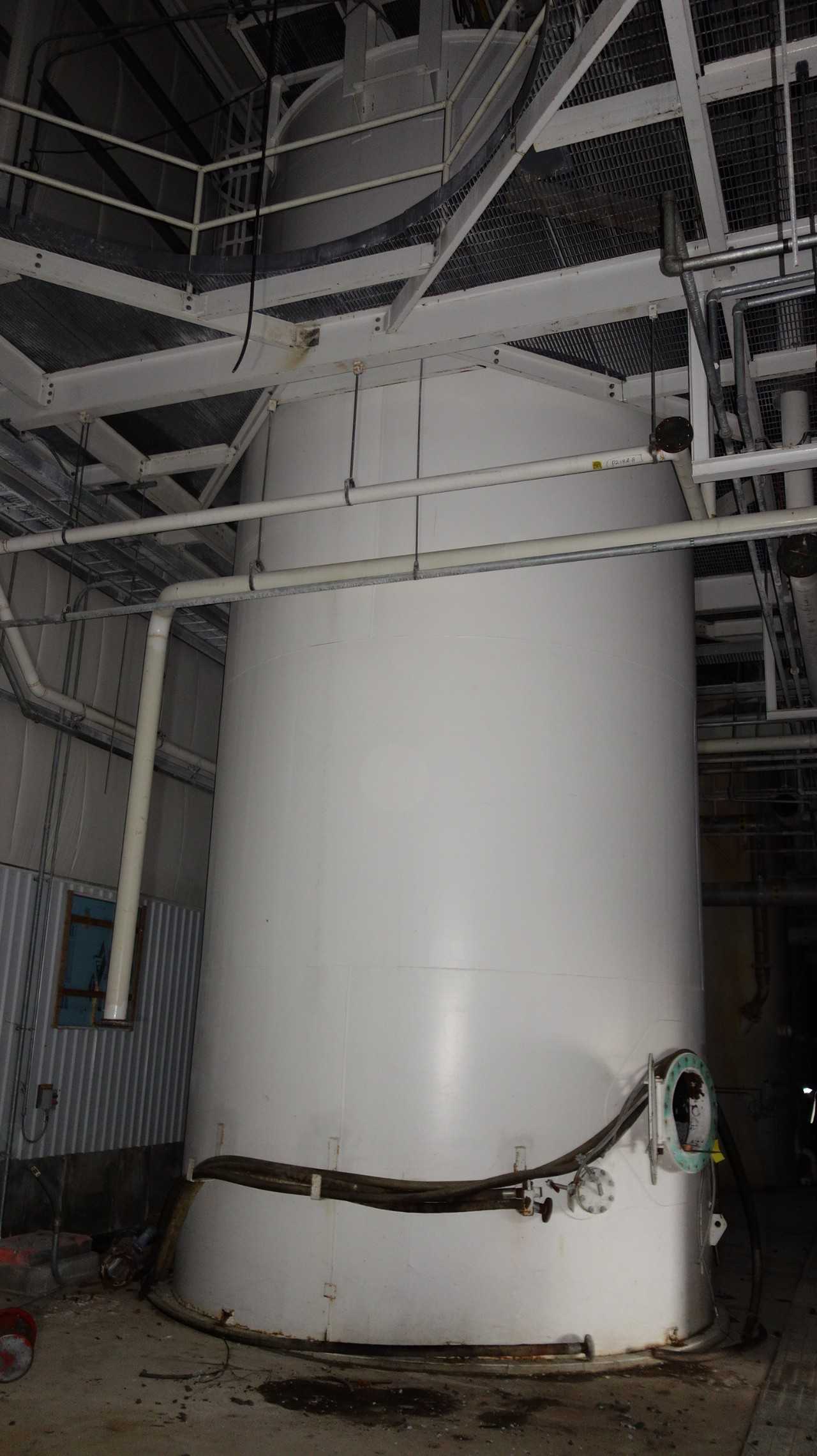 PRESCREEN 1 STEEL MIXING TANK w Agitator 14ft diameter x 40ft tall - PROCESS EQUIPMENT