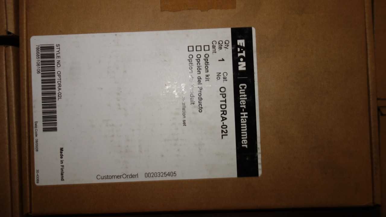 1 PALLET OF EATON CUTLER HAMMER OPTDRA-02L DRIVE OPTION KITS - MOTOR DRIVES