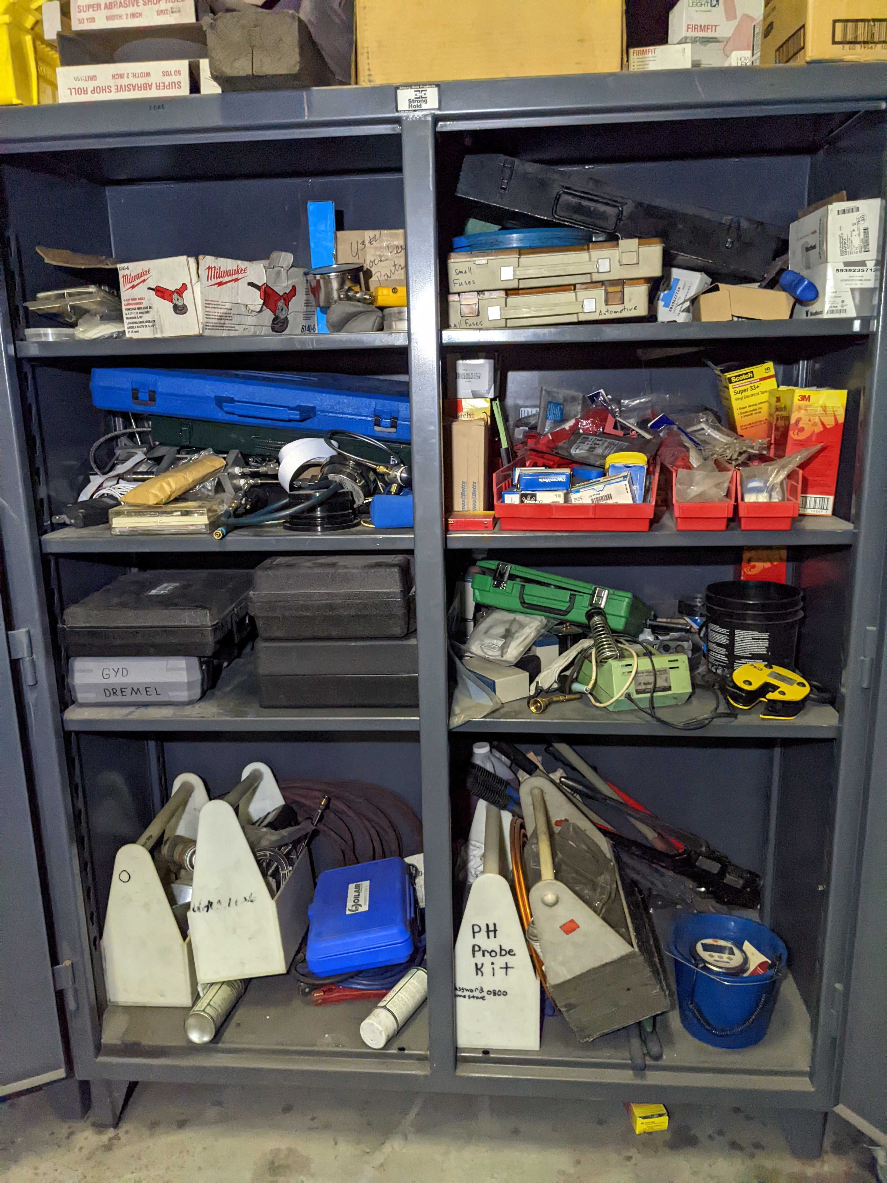 CABINET WITH CONTENTS - ELECTRIC POWER TOOLS