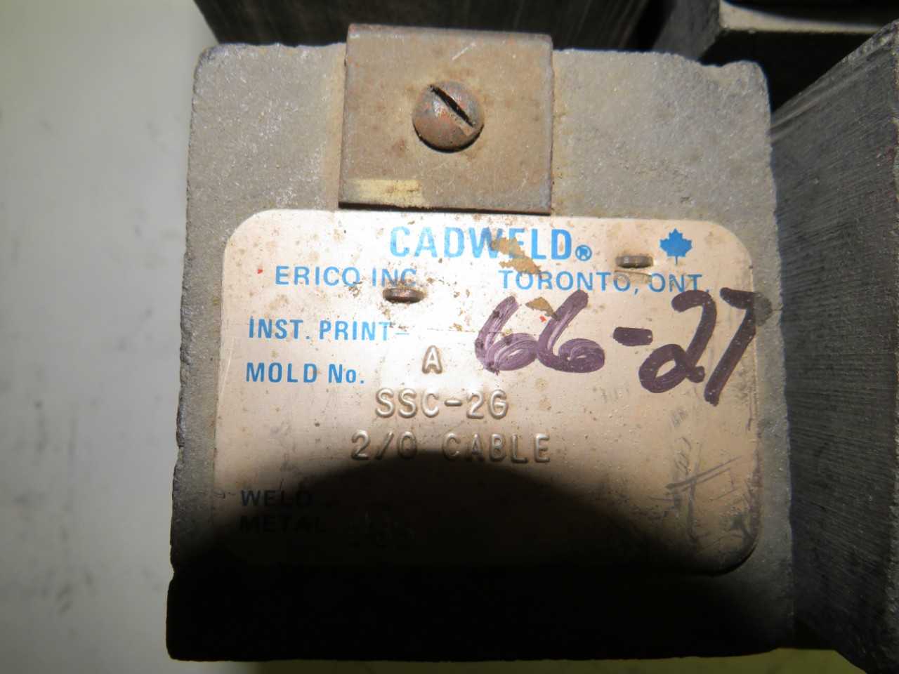 LOT OF 4 CADWELD 2/O CABLE MOLD - HAND TOOLS