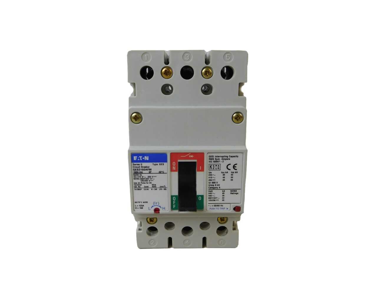 Quantity of 5x GES3160AFM MCCB/Molded Case Circuit Breaker - CIRCUIT BREAKERS Quantity of 5x GES3160AFM MCCB/Molded Case Circuit Breaker - CIRCUIT BREAKERS