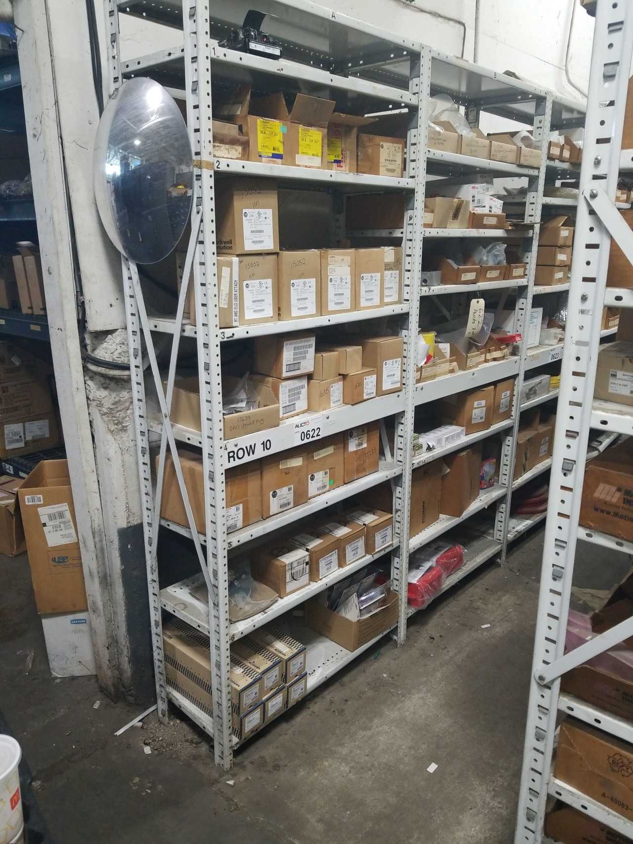 CONTENTS OF 2 SHELVES , ALLEN BRADLEY , HUBBELL, MENICS - MISCELLANEOUS