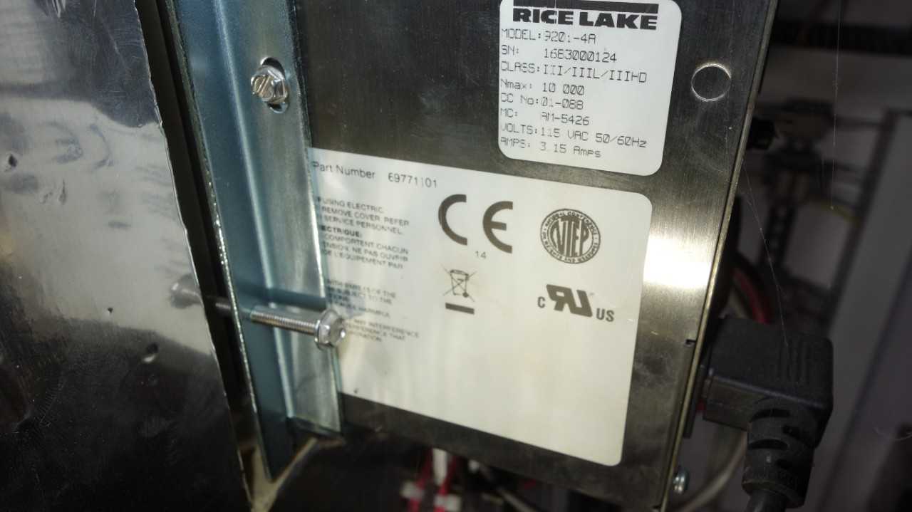 RICE LAKE 69771 WEIGH SCALE CONTROL PANEL W/ ALLEN BRADLEY 1756 CONTROLLOGIX MODULE RACK - AUTOMATION & CONTROLS