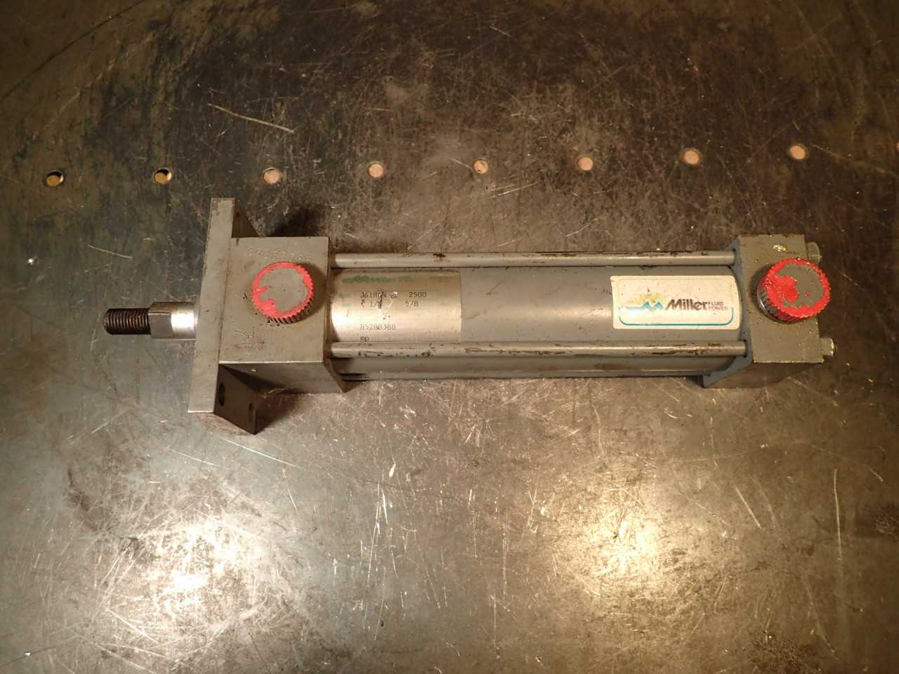 Miller J61R4N Double Acting Hydraulic Cylinder: 1-1/2" Bore, 5" Stroke, 2500-PSI - PNEUMATIC CYLINDERS & ACTUATORS