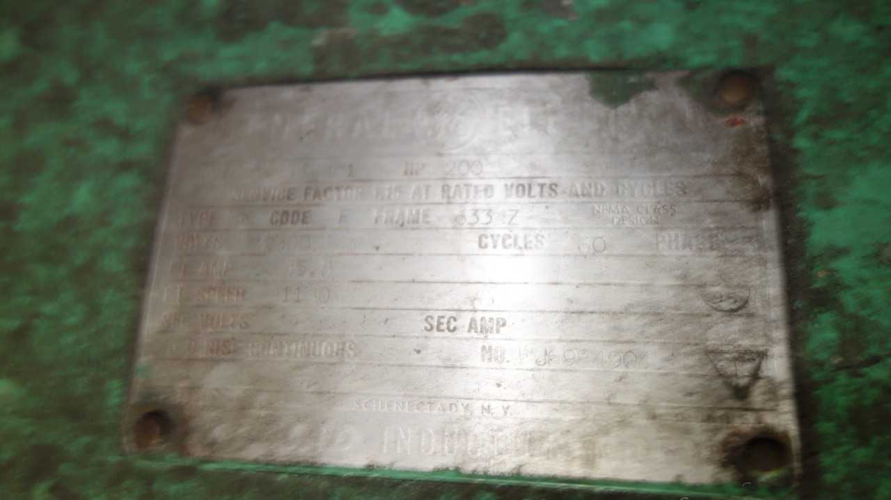 ALLIS CHALMERS 200HP 2300V-AC FAN EXHAUSTER MOTOR - BLOWER FAN