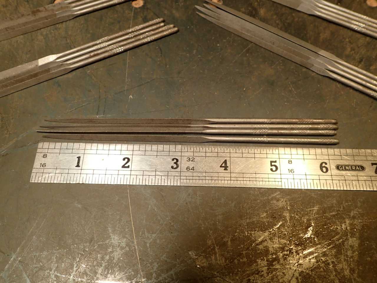 46 Pcs Grobet Vallorbe #6 Cut Three-Square Precision Swiss Pattern Needle Files - MACHINING ACCESSORIES & TOOLING