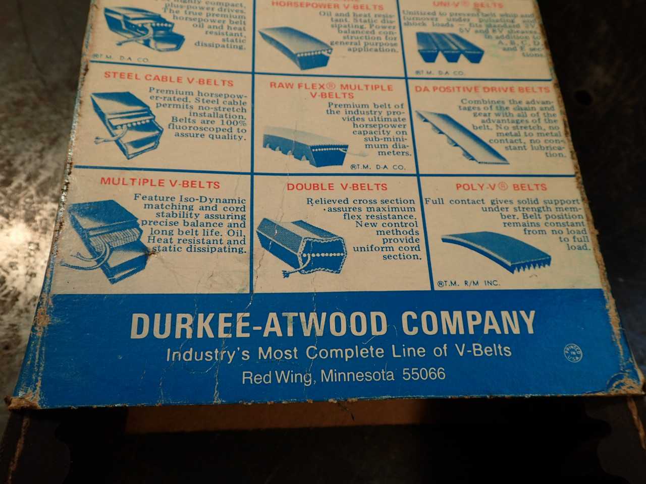 Durkee Atwood 3030V377 Variable Speed Drive Belt: Used In Good Condition - MOTOR DRIVES