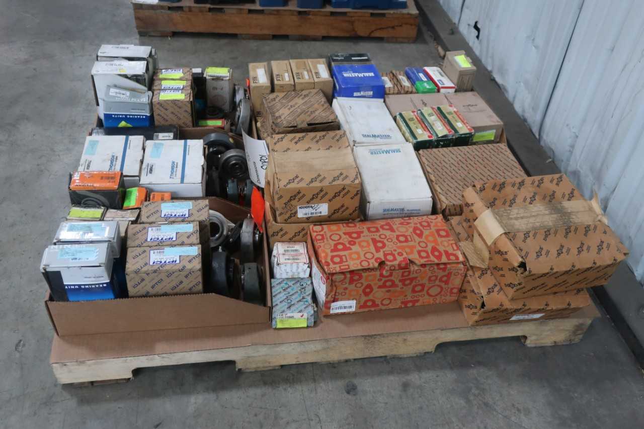 PALLET OF ASSORTED PILLOW BLOCK, FLANGE AND MOUNTED BEARINGS - BEARINGS