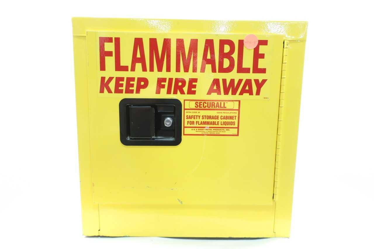 A&A SHEET METAL PRODUCTS SECURALL FLAMMABLE LIQUID SAFETY STORAGE TOOL CABINET - SAFETY EQUIPMENT A&A SHEET METAL PRODUCTS SECURALL FLAMMABLE LIQUID SAFETY STORAGE TOOL CABINET - SAFETY EQUIPMENT