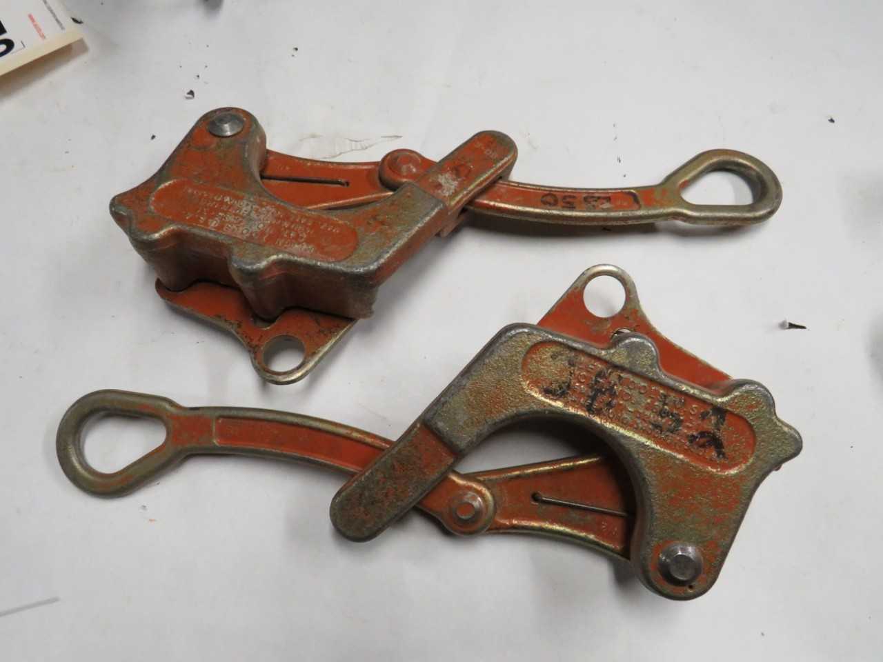 LOT OF 2 KLEIN 1685-31 7500 LBS MAX LOAD BULLDOG WIRE PULLING GRIP - ELECTRIC POWER TOOLS