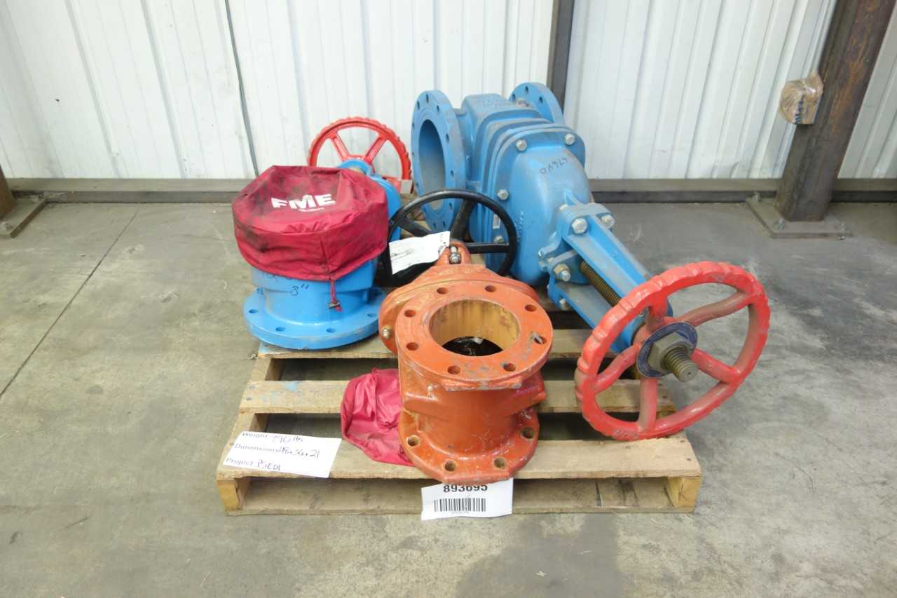 PALLET OF ASSORTED FIRE MAIN VALVES - SAFETY EQUIPMENT