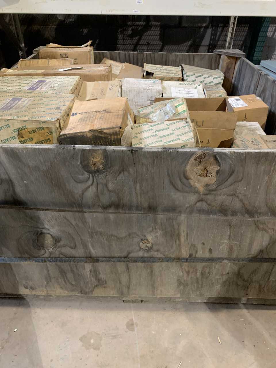 CRATE OF MISC. LIGHT BALLAST KITS - LIGHTING