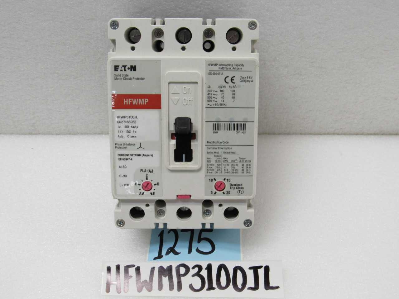 EATON HFWMP3100JL BREAKERS - MISCELLANEOUS