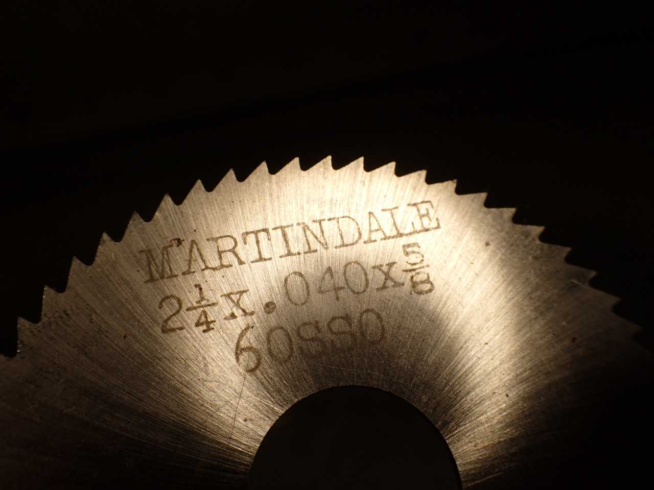 Martindale .040" x 2-1/2" Metal Slitting Saw for Stainless Steel 5/8" Arbor Hole - MILLING TOOLS