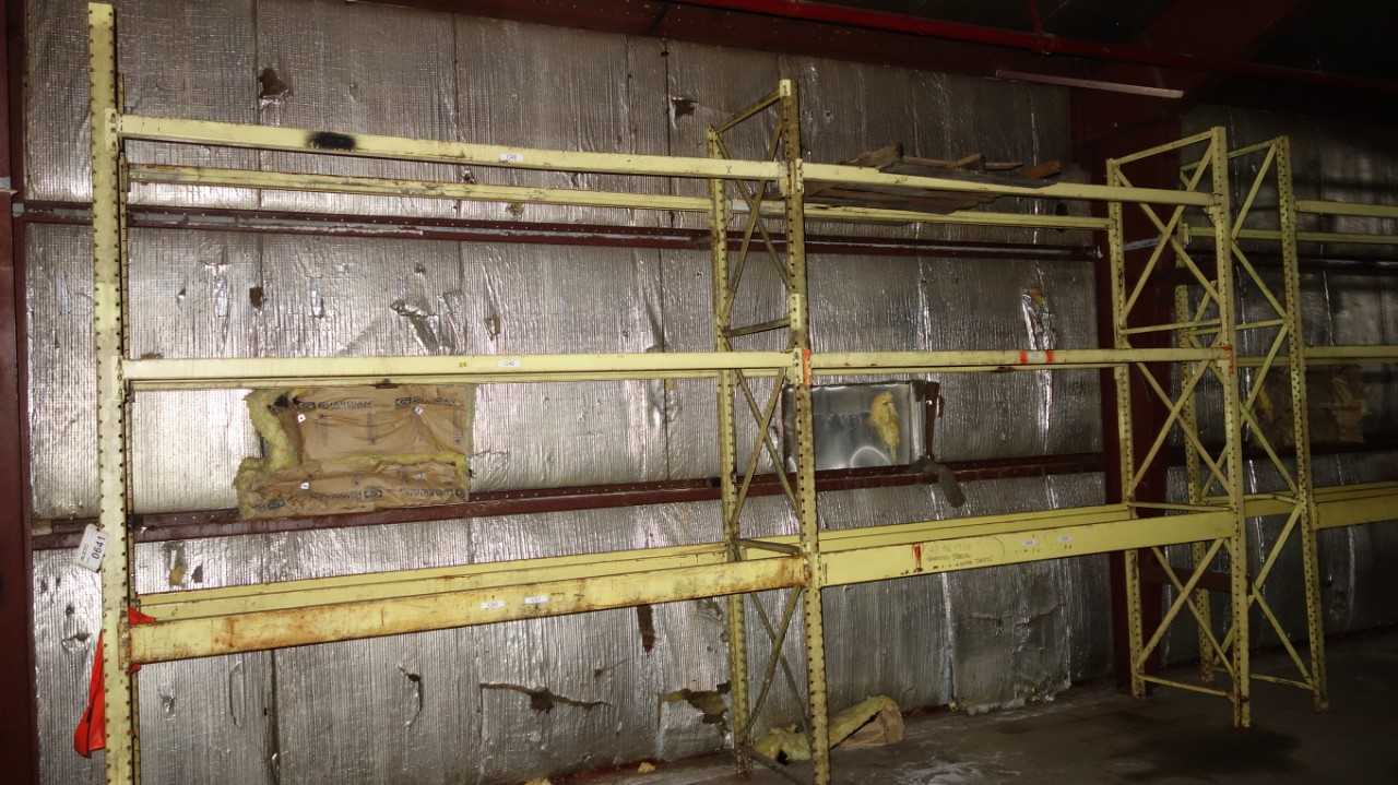 67FT OF STEEL RACKING - 12' HIGH x 3' DEEP 9ft Sections + 4ft END SECTION - PALLET RACKING
