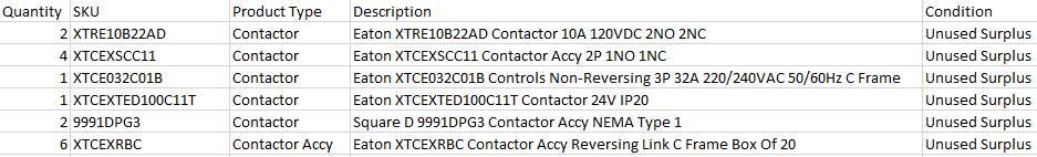 Quantity of 16x Assorted Contactors - CONTACTORS