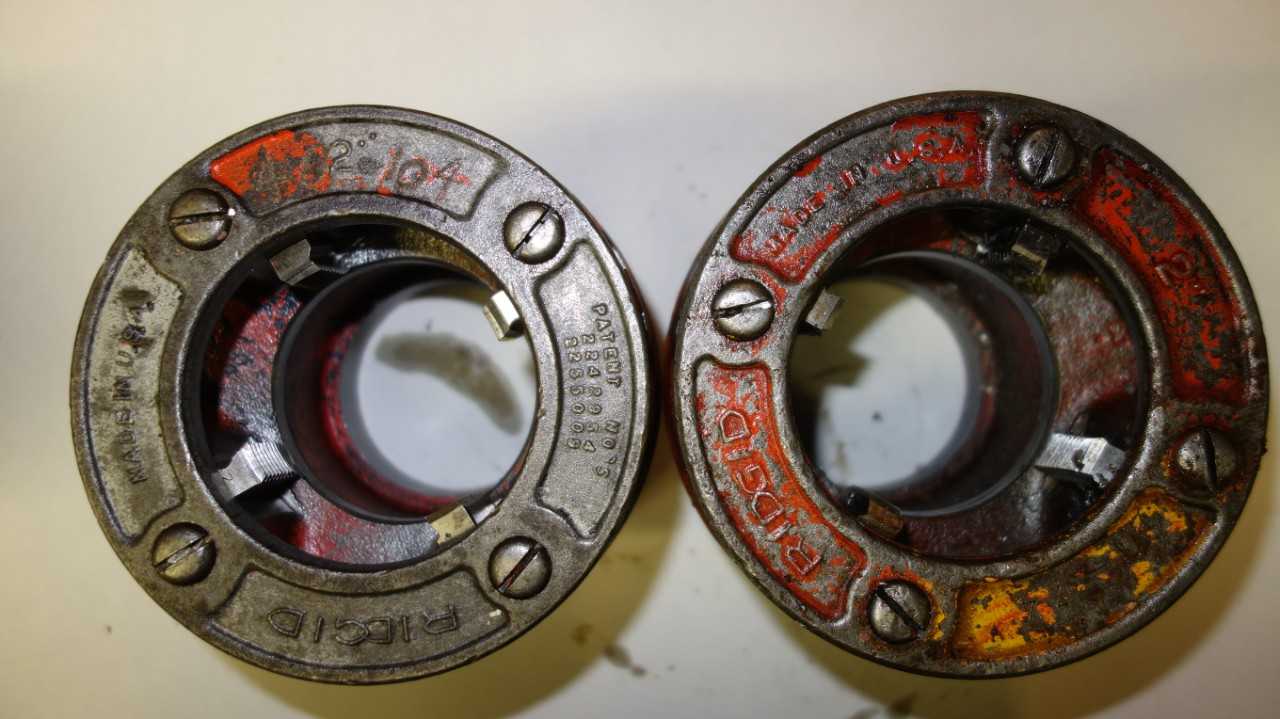 LOT OF 2 RIDGID 2 IN DIE HEADSS - ELECTRIC POWER TOOLS