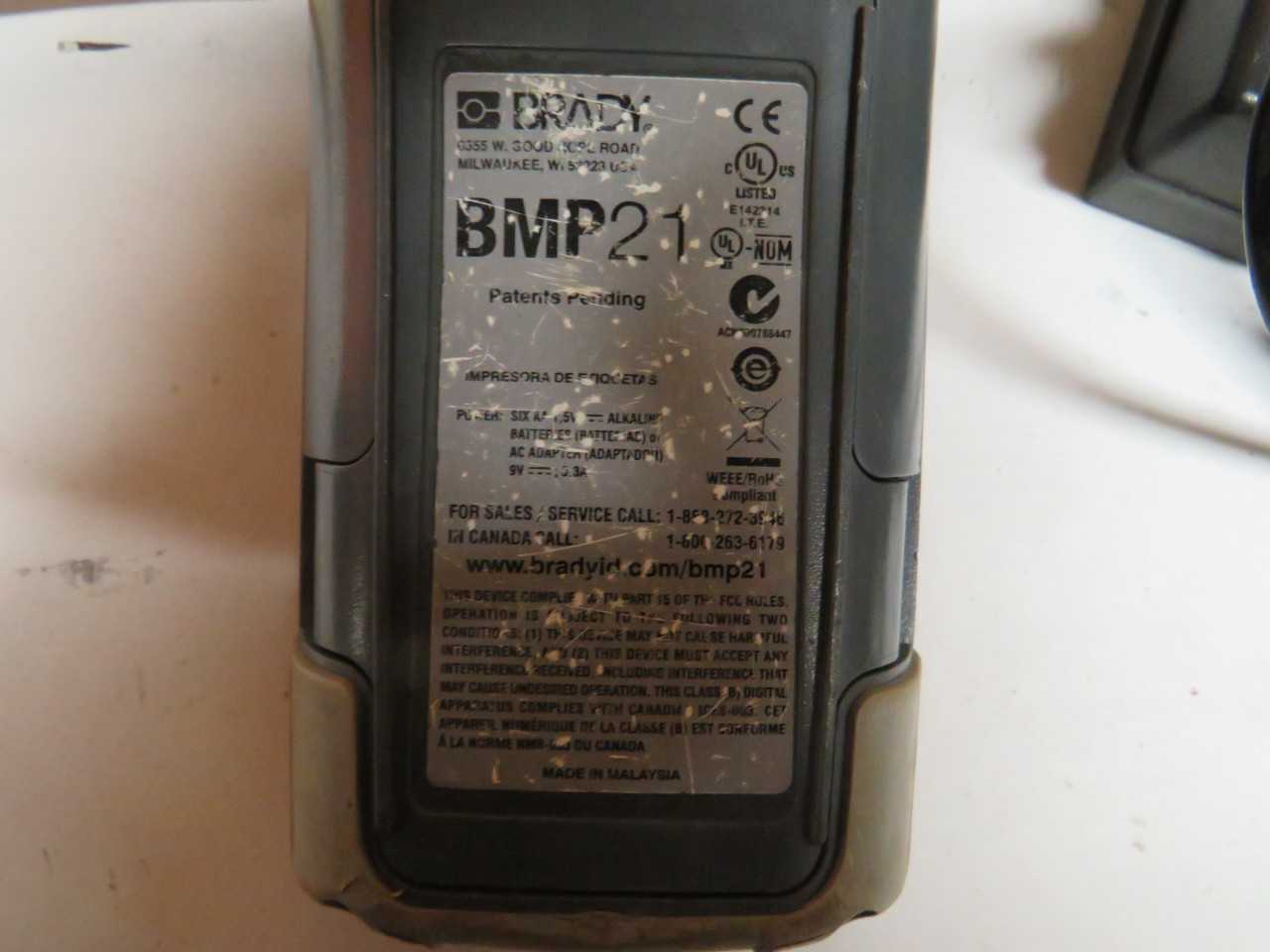 BRADY BMP21 BLACK ON WHITE 3/4" VINLY M21-750-595-WT HANDHELD LABELER - ELECTRIC POWER TOOLS