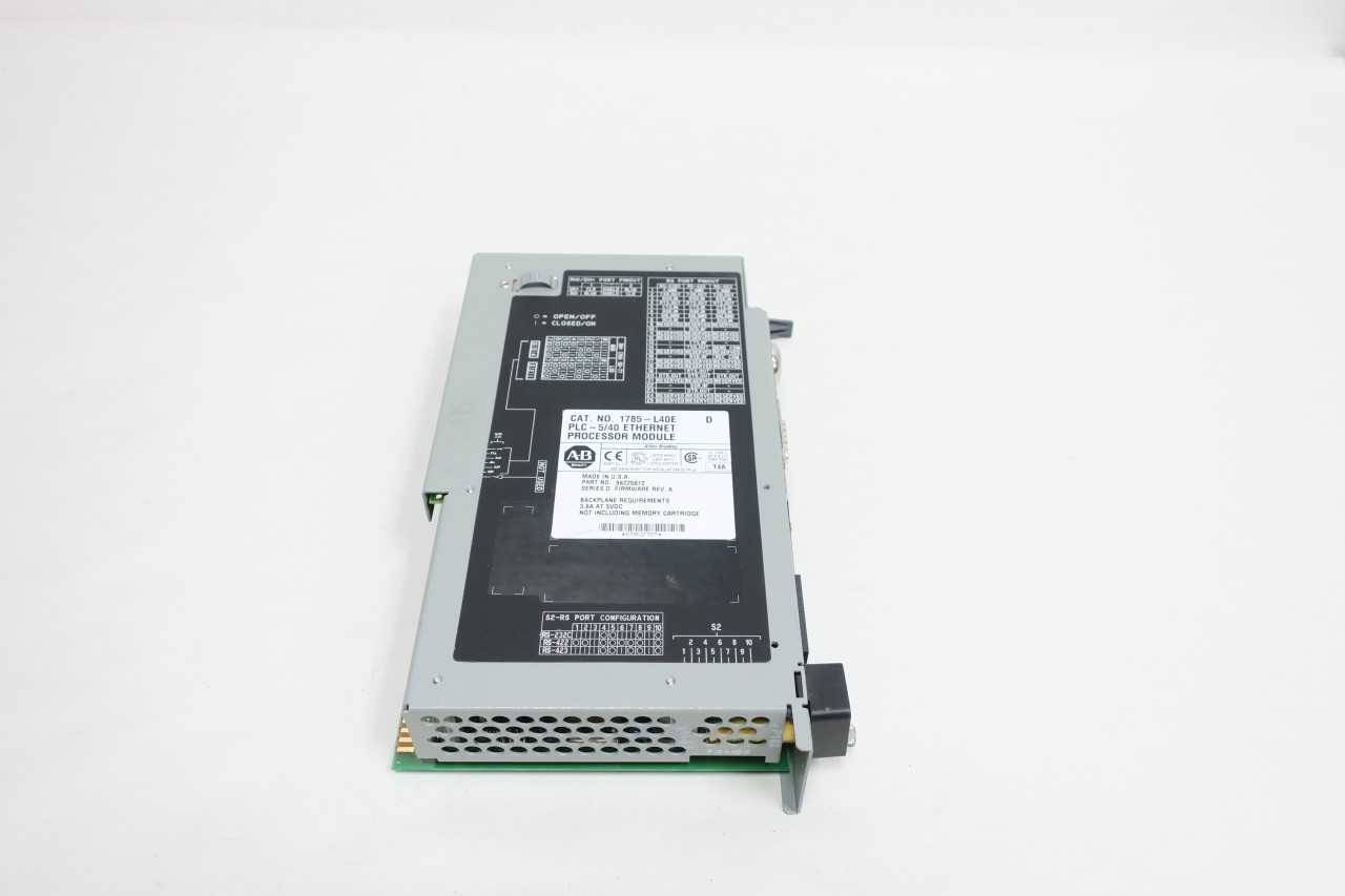 ALLEN BRADLEY 1785-L40E ETHERNET SER D PROCESSOR MODULE - AUTOMATION & CONTROLS ALLEN BRADLEY 1785-L40E ETHERNET SER D PROCESSOR MODULE - AUTOMATION & CONTROLS