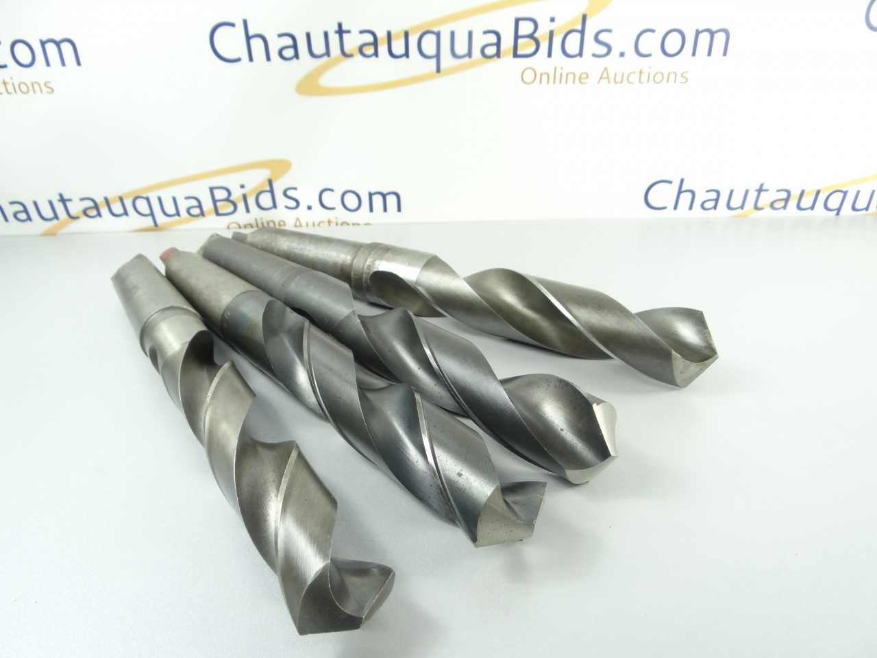 Lot of 4 HSS 5MT Extra Length Taper Shank Drills - MACHINING EQUIPMENT PARTS