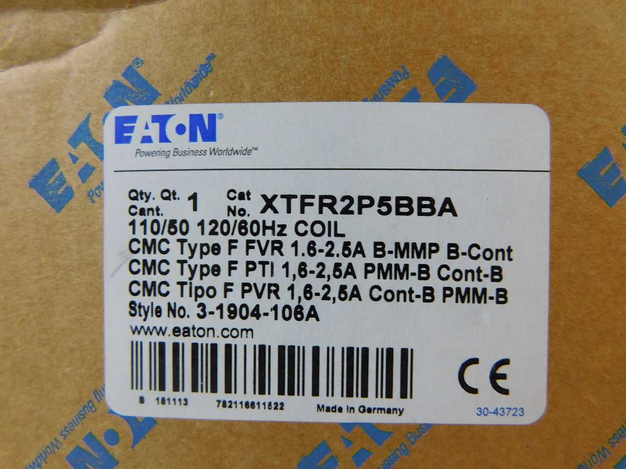 Quantity of 3x XTFR2P5BBA Motor Operators - ELECTRIC MOTORS Quantity of 3x XTFR2P5BBA Motor Operators - ELECTRIC MOTORS