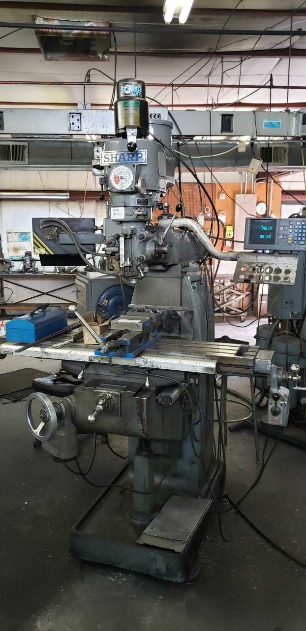 Sharp-HMV Vertical Knee Mill Vise Not Included - MILLING MACHINES Sharp-HMV Vertical Knee Mill Vise Not Included - MILLING MACHINES
