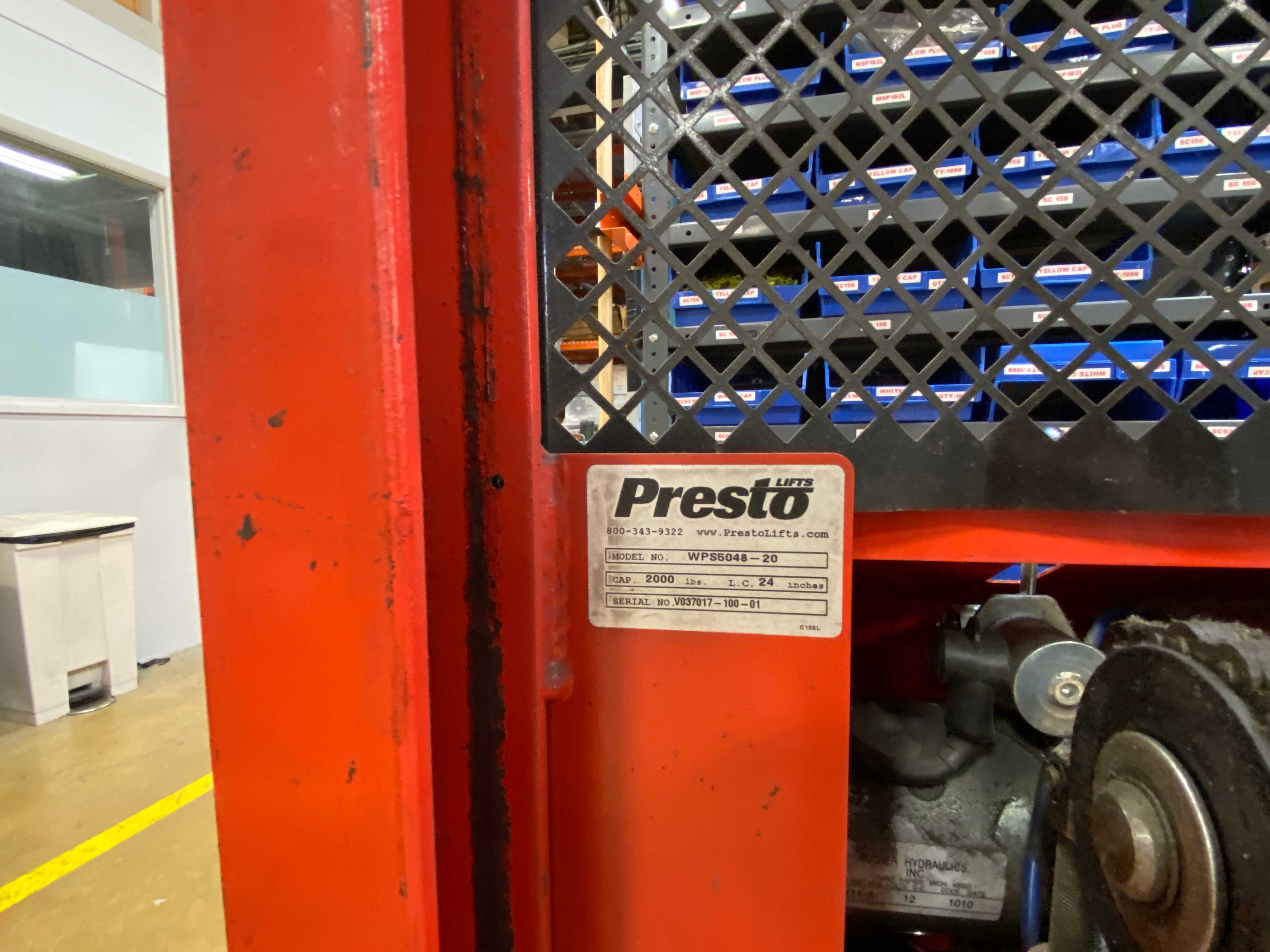 2011 PRESTO LIFTS WPS5036-20 2000 LB CAP LIFT - FORKLIFTS