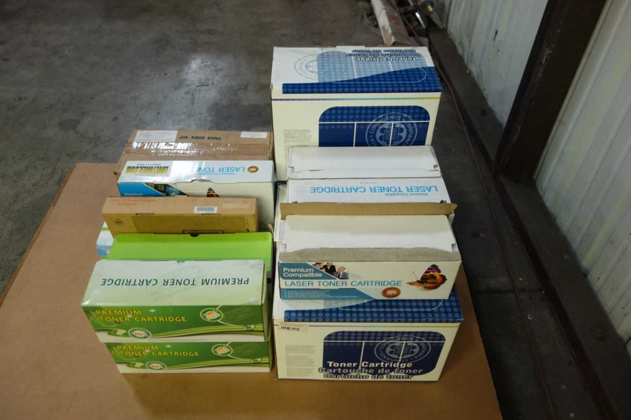 LOT OF ASSORTED REPLACEMENT LASERJET PRINT CARTRIDGES, MULTI-COMPATIBLE - INDUSTRIAL PARTS