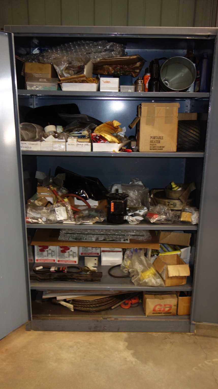 CABINET W/ ASSORTED MRO PARTS - TOOL STORAGE