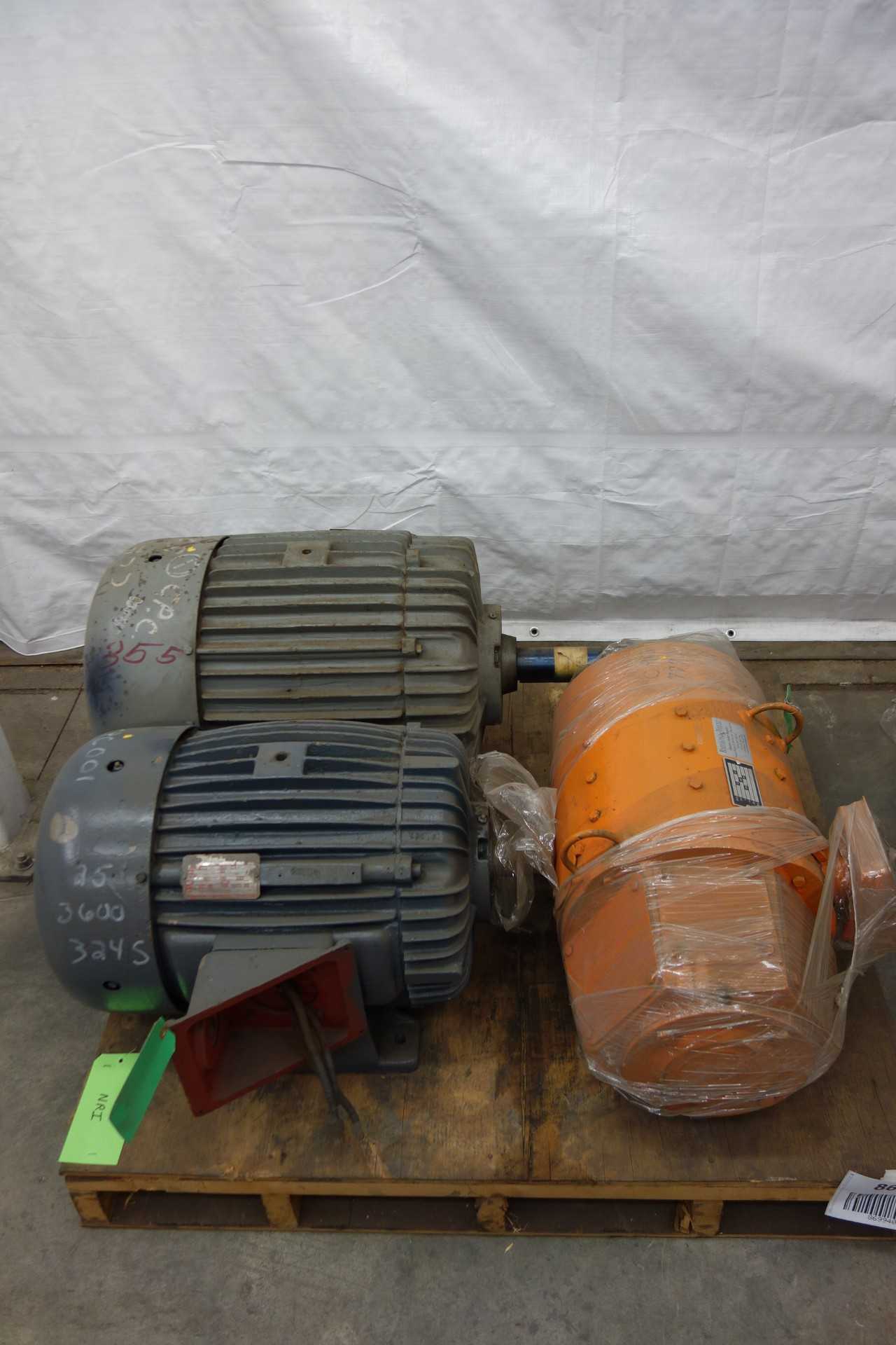 LOT OF 3 ASSORTED ELECTRIC MOTORS - ELECTRIC MOTORS