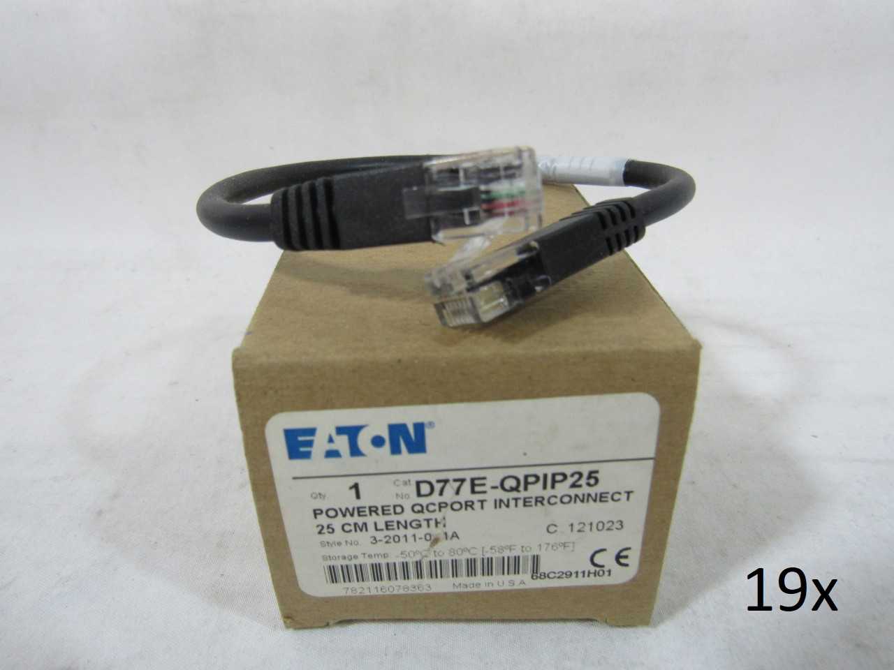 Lot of Quantity 19x D77E-QPIP25 Cables - ELECTRICAL COMPONENTS