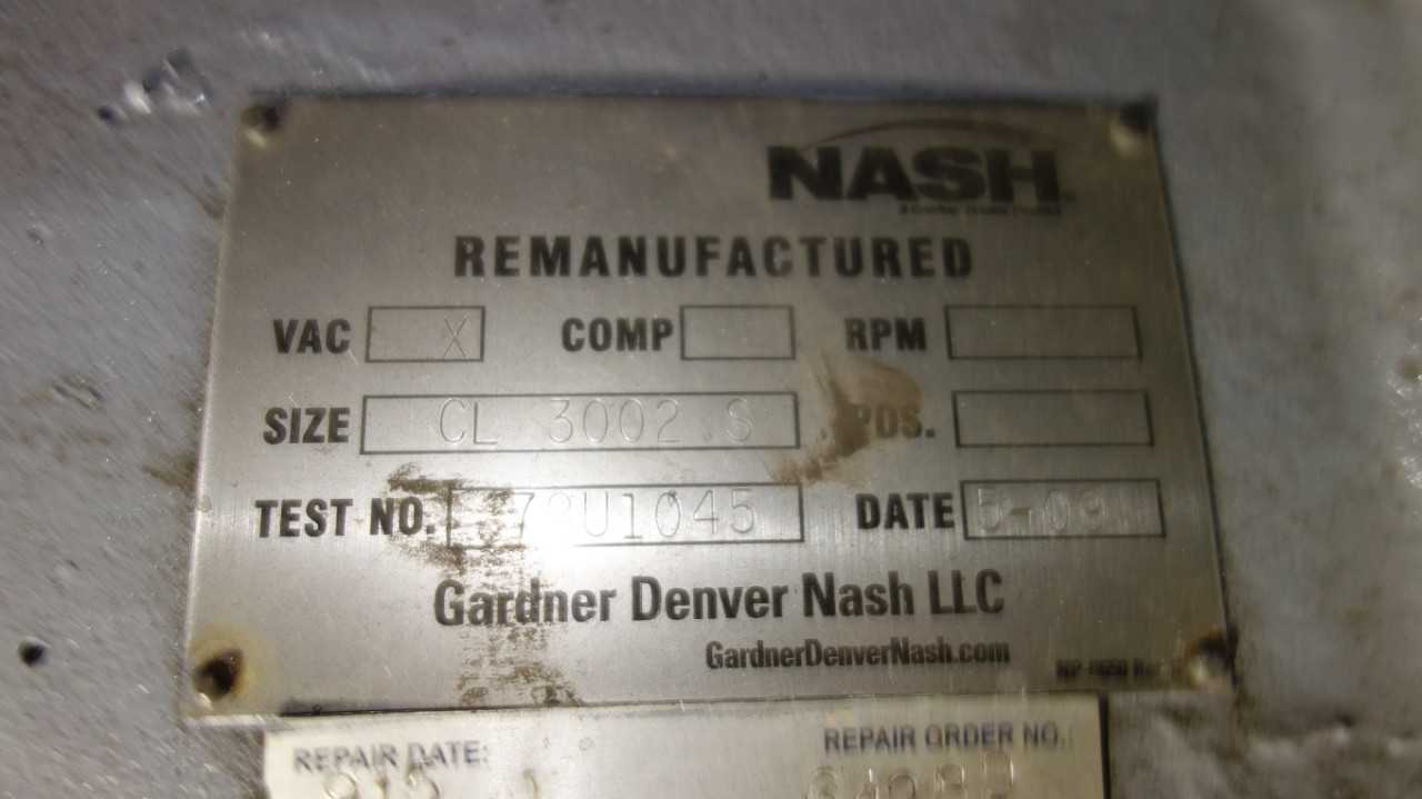 NASH CL3002S VACUUM PUMP - VACUUM PUMP