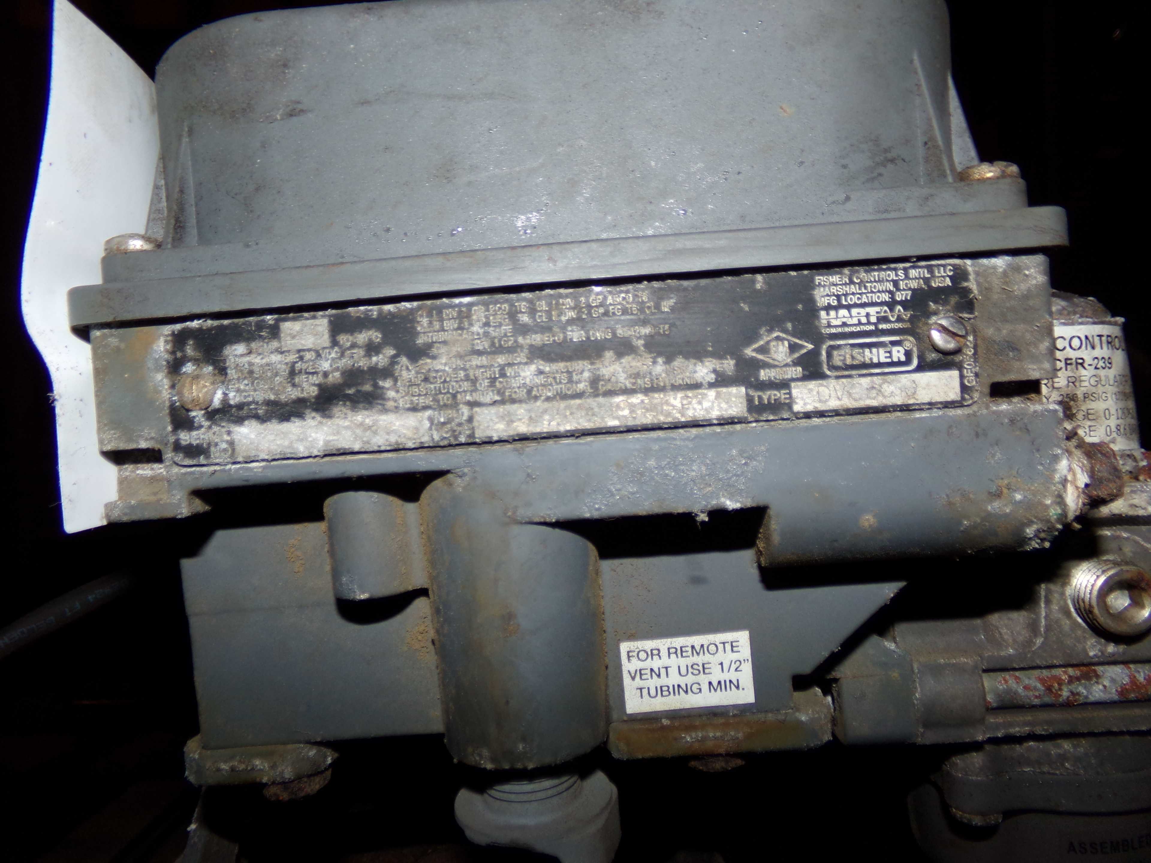 FISHER CONTROLS DVC6010 FIELDVUE POSITIONER - CONTROL VALVE